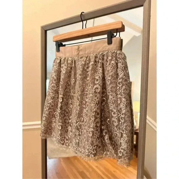 J. Crew. Sequins Mini Skirt Size‎ 0 Champagne - Picture 5 of 7